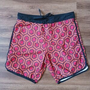 Hot Topic Shining Overlook Hotel Carpet Shorts Authentic Swim Trunks Size L